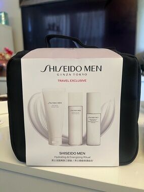SHISEIDO MENs SET with Black Zipper Bag